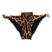Bruine Luipaardprint Bikini Broekje Dolce & Gabbana , Brown , Dames