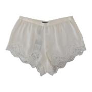 Witte Kanten Lingerie Shorts Dolce & Gabbana , White , Dames