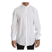 Elegante Witte Katoenen Top Shirt Dolce & Gabbana , White , Heren
