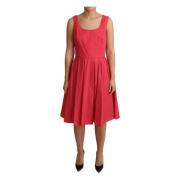 Rode gestippelde katoenen jurk Dolce & Gabbana , Red , Dames