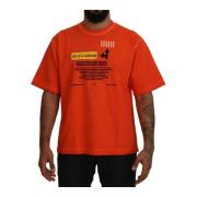 Oranje Logo T-shirt met korte mouwen Dolce & Gabbana , Orange , Heren