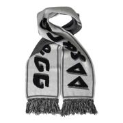 Gebreide Cashmere Fringe Wrap Sjaal Dolce & Gabbana , Gray , Heren