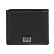 Stijlvolle Bi-fold Portemonnee met Muntvakje Dolce & Gabbana , Black ,...