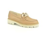 Stijlvolle Camel Moccasin Loafers met DZ Ketting Gabor , Brown , Dames