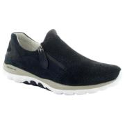 Donkerblauwe Nubuck Leren Schoenen Gabor , Blue , Dames