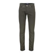 Groen Geruite Denim Jeans Gardeur , Green , Heren