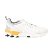 Sneakers met ronde neus en veters Geox , White , Heren