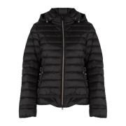 Aansluitende Jas met Afneembare Capuchon Geox , Black , Dames