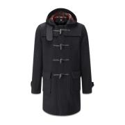 Morris Duffle Coat Gloverall , Black , Heren