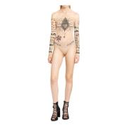 Gedrukt Trompe Loeil Tattoo Body Jean Paul Gaultier , Multicolor , Dam...