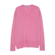 Ontspannen pasvorm Merino Wol Jersey John Smedley , Pink , Dames