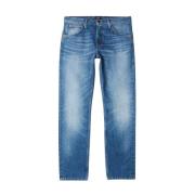 Selvedge Jeans Comfort Fit Rits Sluiting Lee , Blue , Heren