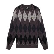 Ronde hals gekweek Lyle & Scott , Gray , Heren