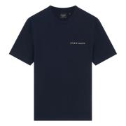 Geborduurd Logo T-shirt Lyle & Scott , Blue , Heren