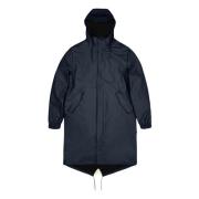 Minimalistische Waterdichte Fishtail Parka Rains , Blue , Dames