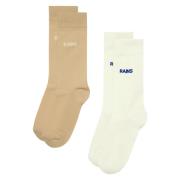 Logo 2-Pack Sokken Rains , Brown , Unisex