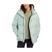 IJsblauwe Boxy Fit Korte Donsjas Rains , Blue , Unisex