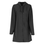 Zwarte Waterdichte Jas met Capuchon Rains , Black , Dames