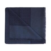 Logo scarf Salvatore Ferragamo , Blue , Heren