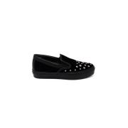 Fluweel Stud Slip-On Sneakers Salvatore Ferragamo , Black , Dames