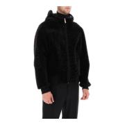 Omkeerbare Shearling Hooded Blouson Salvatore Ferragamo , Black , Here...