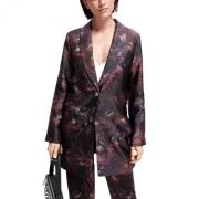 Lange bedrukte blazer voor vrouwen Scotch & Soda , Purple , Dames