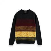 Contrast Fade Crewneck Trui Scotch & Soda , Black , Heren