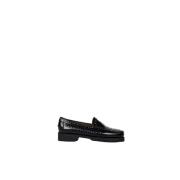 Studded Leren Loafers Sebago , Black , Dames