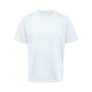 T-Shirts Selected Homme , White , Heren