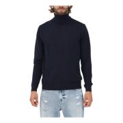 Blauwe Heren Coltrui met Ribboord Selected Homme , Blue , Heren