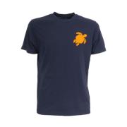 Blauw Patch T-Shirt met Regular Fit Vilebrequin , Black , Heren