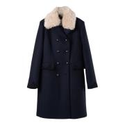 Double-Breasted Coats Bazar Deluxe , Blue , Dames