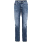 Moderne Slim Fit Jeans van Biologisch Katoenmix Camel Active , Blue , ...