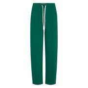 Groene broek met hoge taille en wijde pijpen Drykorn , Green , Dames
