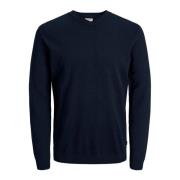 Blauwe V-hals Gebreide Kleding voor Mannen Jack & Jones , Blue , Heren