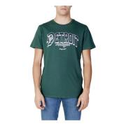 Heren Groene Print T-shirt Jack & Jones , Green , Heren