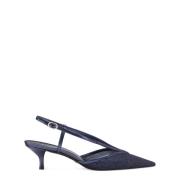 Sparkle Mesh Slingback Hak Muiltje Stuart Weitzman , Blue , Dames