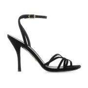 Zwarte Suede Barelythere 100 Hoge Hak Sandalen Stuart Weitzman , Black...