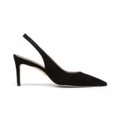 Stijlvolle Suede Slingback Pump Stuart Weitzman , Black , Dames