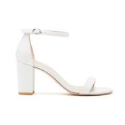 Tijdloze minimalistische platte sandalen Stuart Weitzman , White , Dam...