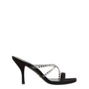 Kristal Slide Hak Muiltje Stuart Weitzman , Black , Dames