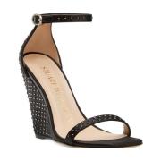 Quartiers Swarovski Crystal Sleehak Sandaal Stuart Weitzman , Black , ...