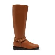 Pearl Moto Laarzen Stuart Weitzman , Brown , Dames