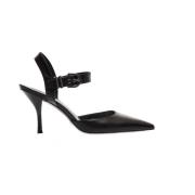 Zwarte leren slingback met 80 mm hak - Maat 36 Stuart Weitzman , Black...