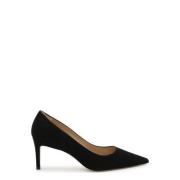 Leren Pumps met Puntige Neus Stuart Weitzman , Black , Dames