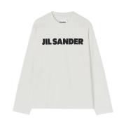 Witte T-shirts en Polos met lange mouwen Jil Sander , White , Heren