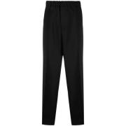 Tijdloze Rechte Broek Jil Sander , Black , Heren