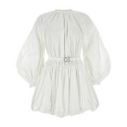 Witte katoenen mini-jurk Jil Sander , White , Dames