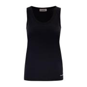 Mouwloze Zwarte Top Jil Sander , Black , Dames