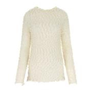 Ronde hals gebreide kleding Jil Sander , White , Dames